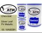 Preview: Chevrolet, Silver Leaf Pri Metallic, 18 / WA609H: 500ml Lackdose + 500ml Klarlack + 250ml Härter - Set, von ATW Autoteile West.
